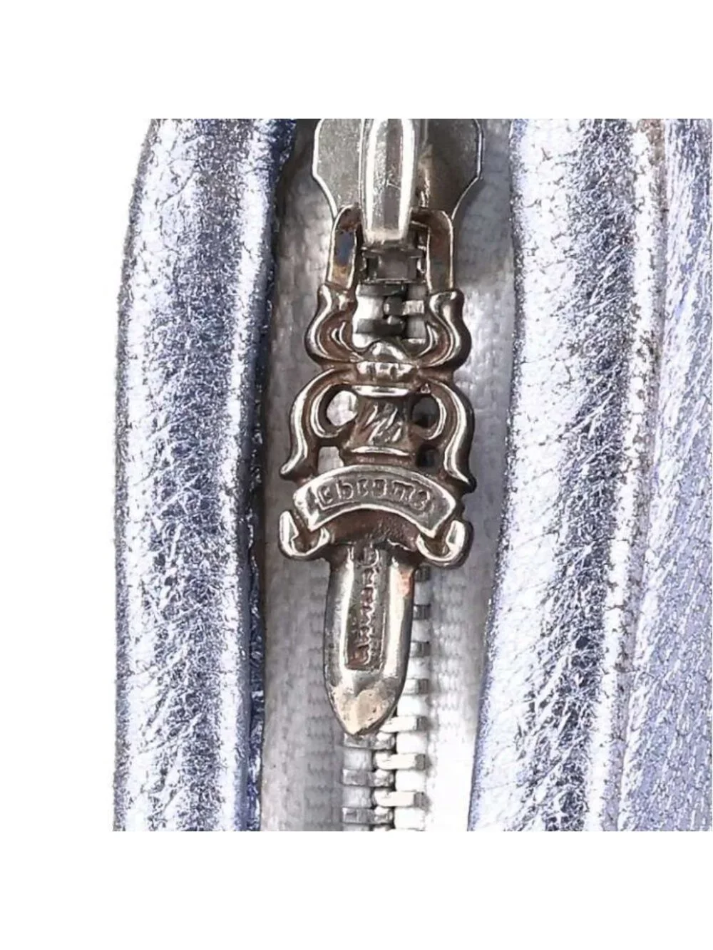 Chrome Hearts Zip Organeizer Metallic with Cemetery Cross Patch Cles the Bag in